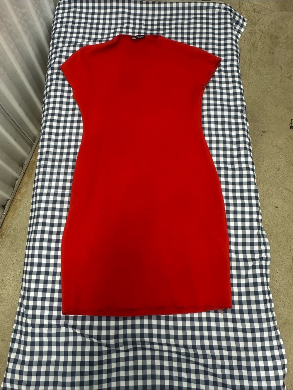 Zara Vibrant Red Fitted Mini Dress